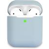 KOKOKA Custodia in Silicone Compatibile con AirPods 2 Custodia, Silicone Protettiva Case Cover per Airpods 2, LED Anteriore Visibile, Denim Blue