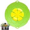 Genérico Coperchio in silicone per pentola, forno a microonde o padella, copertura anti-trabocco, anti-spruzzo e anti-spruzzo, verde, 25.5 cm