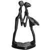 Aoneky Statuetta di Coppia in Ferro - Scultura Moderna Donna Uomo - Regalo per Natale Anniversario dell Matrimonio, Nozze - Decorazione per Casa, Ornamento Artigianale (Bacio)