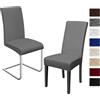 BalladHome coprisedie con schienale 2 pezzi Elasticizzato Copertura della sedia bi-elastico per una misura universale, Coppia spandex Coprisedia molto facile da pulire e di lunga durata (Confezione da 2,Taupe)-J