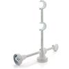 GIRASOLE HOME Staffa Doppia Aperta 218mm per 2 Aste 2 Pezzi in Alluminio Resistente per Bastoni dal Diametro di 18-20 mm (Bianco e Oro)