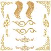 NBEADS 12pz Toppa da Ricamo con Fiore d'oro, Toppe A Fiore in Pizzo Ricamate Toppe Termoadesive da Cucire per Decorazioni di Abiti da Sposa, Riparazioni di Abbigliamento, Berretti di Jeans