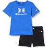 Champion Legacy American Tape-Graphic S/S T-Shirt & Bermuda Completo, (Rosso Intenso/Blu Marino), 18 Mesi Bimbo