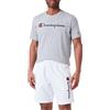 Champion Legacy Icons Pants-Contrast Logo Powerblend Terry Bermuda Pantaloncini, Bianco, XXL Uomo
