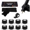 EZ TATTOO EZ Coperture per Macchinette per Tatuaggi con Nastri di Presa - 9pezzi (2.5cmx4.5m) Tattoo Grip Tapes con 200pezzi (5cmx16cm) Nero Coperture Monouso per Macchine per Tatuaggi