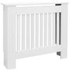 ECD Germany Copritermosifone MDF 78x19x82 cm Rivestimento del Radiatore Verniciato Bianco Copertura del Radiatore Stile Casa di Campagna Copricalorifero Coperchio Radiatore in Legno Protezione