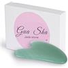 Prettivo Jade Gua Sha Strumento per Raschiare - Pietra Gua Sha per Migliorare la Circolazione Sanguigna, Riduce il Gonfiore E Fornisce Pelle Luminosa, Viso, Occhi e Collo