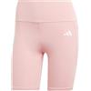 adidas Donna Optime Essentials Stash Pocket 7inch Short Leggings, Semi Pink Spark, M