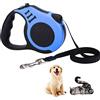 thirei Guinzaglio per Cani, Guinzaglio Retrattile,guinzaglio per cani estensibile, per Cani di Piccola, Media e Grande Taglia, Blu, 5 m