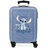Disney Joumma Bags Stitch You Are Magical Valigie da Cabina, Set Valigie, Realizzato in ABS, Materiale resistente e leggero, Chiusura a combinazione laterale, Magico, Valigia