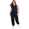 Trendyol Donna Vita Normale Jogger Plus Size Pantaloni della Tuta, Blu Navy, XL