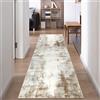 Famibay Tappeto Corridoio Lungo Beige Marrone 65x240cm Tappeto Cucina Antiscivolo Lavabile Tappeti Runner Passatoia Moderno Morbido per Cucina Corridoio Lavanderia