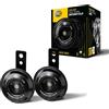 HELLA Clacson - HELLA ESSENTIAL HORN S70 SET - 12V - 108dB(A) | Gamma frequenze: 380/480Hz - Tono basso/Tono alto - elettrico - Colore alloggiamento/sede: nero - Quantità: 2-3AL 012 588-011