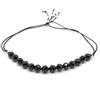 Eloboe essence Bracciale in corda spinello naturale spesso 4 mm e argento sterling