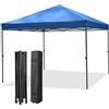 Hoteel Gazebo 3x3 Pieghevole Impermeabile Esterno Resistente, Gazebo da Giardino Robusto senza 4 Pareti Laterali e Finestre senza Zanzariera, Protezione UV 50+ per Feste, Festival, Campeggio, Blu