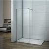 AICA ITALY Parete Doccia Walk-in Con Barra Stabilizzatrice Regolabile 73-120cm Vetro 6mm Temperato Anticalcare Misura 75x195cm