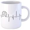 iMage Tazza Il Mio Cuore Batte Per La Pallavolo Heart Beat Passion Volleyball-Sport