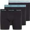 Calvin Klein, Men's, Boxer Brief 3Pk 000NB2667A, Black (B- Black, Shade, Slate Turq Wbs), 3XL