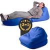 Avalon - Pouf Chaise Longue da Esterno Pieghevole Double Jive, Poltrona Sacco Letto Comodo e Impermeabile, Perfetto da Giardino, Arredo Piscina, Design Moderno, Made in Italy(75x180cm-Blu Royal)