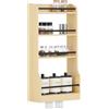 SoBuy Mensola da parete Mensola salvaspazio da cucina Marrone 38x17x75cm KCR12-N