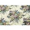 Russo Tessuti Tessuto Gobelin Floreale Grande Classico Verde Bordeaux 50 x 280 cm