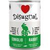 CT-TRONICS Disugual Cibo umido sano per cani, 6 lattine x 400 g (coniglio)