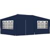 vidaXL Gazebo Professionale con Pareti 4x6 m Blu 90 g/m²