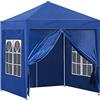 CLIPOP Gazebo pop-up da giardino, 3 x 3 m, con 4 pannelli laterali e borsa per il trasporto, resistente e istantaneo, per matrimoni, campeggio, spiaggia