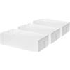 Compactor Optimo Set 3 Organizer, Large, 30 x 15,5 x 8 cm, Plastica, Bianco Traslucido