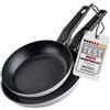 Fackelmann Set di 2 padelle Balance 20 + 24 cm, padelle antiaderenti in alluminio riciclato al 90% con manico ergonomico in plastica, padelle a induzione rivestite per cucinare e friggere