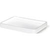 Gedy Brenda Vassoio Portaoggetti da Bagno in Resina Colore Bianco Opaco, Vassoio da Bagno per Portaspazzolini, Dispenser Sapone Bagno, Organizer Bagno e Contenitore Bagno, Misure H2,5xL21,5xP15,2cm