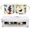 Puckator - Set di Due Tazzine da Caffè in Porcellana a Tema Farfalle, Animali - Design Originale Inglese Butterfly Meadows - Espresso Cup