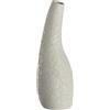 LEONARDO HOME Arco 059008 - Vaso in ceramica curva, 1 pezzo, per fiori singoli, struttura speciale, fatto a mano, vaso di fiori a lunga durata, altezza 30 cm, tortora