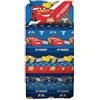 hermet Cars, Set Lenzuolo Letto Singolo, Completo Letto Singolo Disney, Lenzuolo Sopra, Lenzuolo Con Angoli, Federa, Disney, 100% Cotone, Prodotto Ufficiale