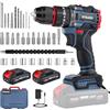 HTBAKOI Trapano Avvitatore a Percussione 21V Batteria Brushless Avvitatori Trapani Professionale Offerte Elettrico Avvitatore a Batteria Trapano Avvitatore Batteria Drill Muro Set, 2*2.0Ah, 80Nm, 38 Accessori