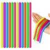 Ainiv 12PZ Corde Elastiche Colorate per Adulti e Bambini, Decompressione Stretchy Rope, Giocattoli di Decompressione, Colorful Sensory String, Gadget Compleanno Bambini, Regalini Fine Festa
