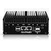Glovary Fanless Mini PC J6412, 2 x 2.5GbE LAN Industriale PC Win11 Pro, 4K 2HD DP 3 Display Home Office Mini Computer, Barebone NO RAM NO SSD, 2RS232 COM, SIM Slot, USB-C Port, WiFi, BT