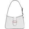 GSenhui Borsa a tracolla piccola da donna Hobo Bag Y2K Shoulder Bag piccola borsa con chiusura lampo, borsa a tracolla 90s elegante da donna pochette per ragazze, A2-bianco.