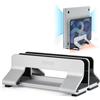 Psitek Supporto Verticale in Alluminio per Laptop Doppio, Larghezza dello Slot Regolabile 12-36mm, Salvaspazio per MacBook e Laptop