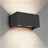Klighten lampade da parete 24W Esterno/ Interno Moderno , lampada da esterno Bianco Caldo 4000K Applique da Parete, IP65 Impermeabile , Angolo del Fascio Regolabile Applique( Nero)