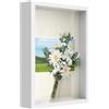 Anhow Cornice 3D Profonda A4, Cornice 21 x 29,7 cm Cornici per Foto con Pannello in Vetro Cornici per Quadri da Riempire Profonda 3 cm da Appendere alla Parete o sulla Scrivania, Bianco