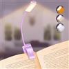 Gritin 9 LED Luce per Lettura Libri a Letto con Clip, Ricaricabile Lampada Luce da Lettura per Libro, 3 Temperatura Colore & Regolazione Continua, Ideale per Lampada Libro per Notturna-Viola