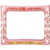 Andiker Cornice gonfiabile in oro nero Happy Birthday Photo Booth accessori di scena per donne uomini 40° compleanno decorazione (rosa, 18)