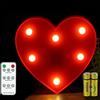 HONPHIER® Lettere lampada a forma di lettera con telecomando, lampada a LED, illuminazione lettera, luce notturna, decorazione per compleanno, festa, matrimonio (Corazón)