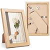 Kromapolis 2 cornici per foto piccole, ecologiche, in MDF, 10 x 15 cm, chiusura a vite, effetto rovere