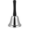 VABNEER Tea Hand Campana di Metallo Campanello di Metallo Ristorante Dinner Bell Reception Bell per Hotel Reception Reception Ristorante Eventi di Nozze, Food Line, Ringing, Bell Alarm e ect (Argento)