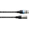 Cordial Fair Line - Cavo microfonico da XLR a XLR, con connettore Rean Neutrik, 5 m, nero