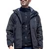 GUOCU Giacca 3 in 1 da Donna/Uomo-Impermeabile,Interno in Pile Rimovibile,Giacca Softshell Giacca Montagna Arrampicata Escursionismo Sci Calda Antivento Per Attività All'Aperto, Invernale,Uomo-Nero,L