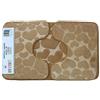 Russo Tessuti Tappeto Tappetini Antiscivolo Bagno Tris Tappeti Bagno Scendidoccia 3D New-Nocciola