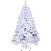 SWANEW - Albero di Natale artificiale, unico, decorazione natalizia ignifuga, decorazione di Natale, 1,8 m, bianco